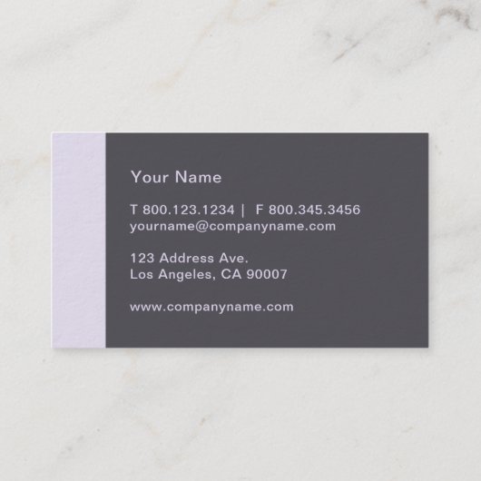 Lila Paars Modern Visitekaartje (Achterkant)
