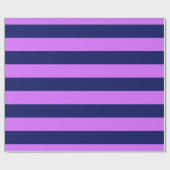 Lila Paars, Navy Blue XL Stripes Pattern V Cadeaupapier (Vlak)