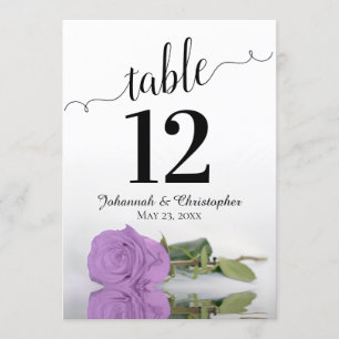 Lila Paars Roos Chic Wedstrijd-nummer Groot