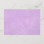 Lila Paars Roos Elegant Wedding Website Informatiekaartje (Achterkant)