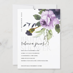 LILA PAARS ROOS PEONY FLORAL BUNCH VRIJGEZELLENFEE AANKONDIGING