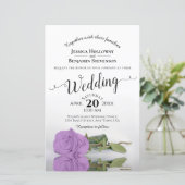 Lila Paars Roos - Uitnodiging tot weddenschap over (Staand voorkant)
