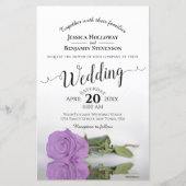 Lila Paars Roos - Uitnodiging tot weddenschap over (Voorkant)