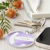 lila paars volleybal sleutelhanger (Voorkant Rechts)