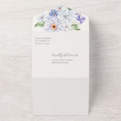 Lila Paars Vrijgezellenfeest All In One Uitnodiging (Buitenkant)