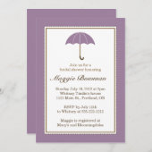 Lila Paars Vrijgezellenfeest Kaart (Voorkant / Achterkant)