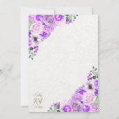 Lila Paars Western Ranchero Quinceanera Kaart (Achterkant)