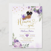 Lila Paarse Afro-Afrikaanse Baby heeft een douche  Kaart (Voorkant)