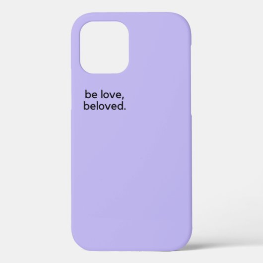 Lila Paarse Apple iPhone 12 Hoesje BE Love (Achterkant)