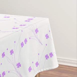 Lila paarse bloemen, kleine pasteelafdruk tafelkleed