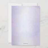 Lila Paarse Bloemen Uitnodiging van het Pensioenfe (Achterkant)