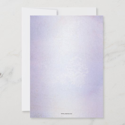 Lila Paarse Bloemen Uitnodiging van het Pensioenfe (Achterkant)