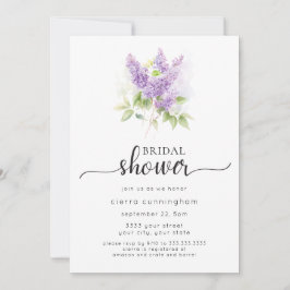 Lila Paarse Bloemen Vrijgezellenfeest Kaart