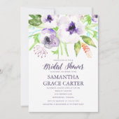 Lila Paarse Bloemen Vrijgezellenfeest Kaart (Voorkant)