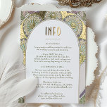 Lila Paarse bruiloft  Nieuwe Mucha Folie Feestdagen Briefkaart<br><div class="desc">Art Nouveau Vintage bruiloft INFO-kaart Lila/Paars & Gold van Alphonse Mucha in een bloemig, romantisch en grillig ontwerp. Victoriaans bloei vult klassieke art decofonts aan. Voer je aangepaste gegevens in en je bent klaar. Als u het ontwerp verder wilt wijzigen, klikt u op de blauwe knop "Aanpassen". Hartelijk dank voor...</div>