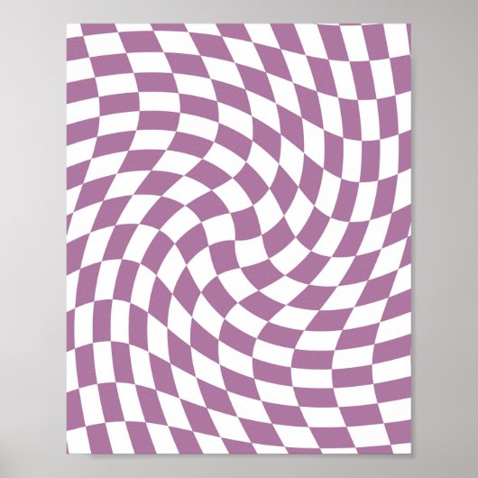 Lila Paarse cheque op Collectie voor weduwen Poster (Voorkant)