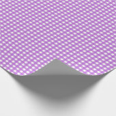 Lila Paarse Eenvoudige Plaid Cadeaupapier (Hoek)