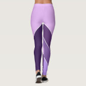Lila Paarse elegante Vee Home Pattern Leggings (Achterkant)