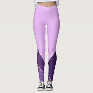 Lila Paarse elegante Vee Home Pattern Leggings