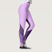 Lila Paarse elegante Vee Home Pattern Leggings (Rechts)