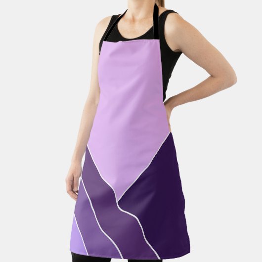 Lila Paarse elegante Vee Home Pattern Schort (Insitu)