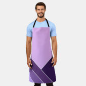 Lila Paarse elegante Vee Home Pattern Schort (Gedragen)