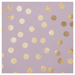 Lila Paarse en Gold Glitter City Stippen Stof