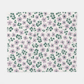 Lila Paarse Esthetische Schattigee Mini Groovy Flo Fleece Deken (Voorkant (Horizontaal))