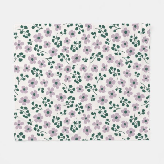 Lila Paarse Esthetische Schattigee Mini Groovy Flo Fleece Deken (Voorkant (Horizontaal))