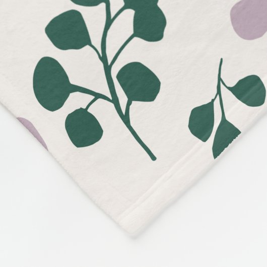 Lila Paarse Esthetische Schattigee Mini Groovy Flo Fleece Deken (Hoek)