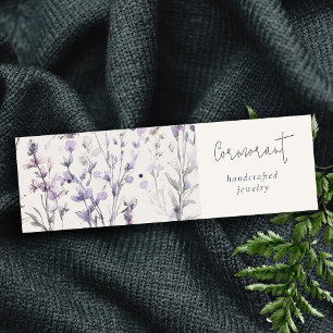 Lila Paarse Floral Oorbel Stud Hoop Houder Mini Visitekaartje