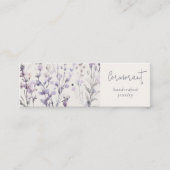 Lila Paarse Floral Oorbel Stud Hoop Houder Mini Visitekaartje (Voorkant)