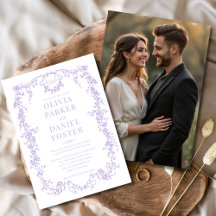 Lila Paarse Foto Bloemen Victoriaans bruiloft