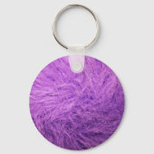 Lila Paarse Fur Sleutelhanger (Voorkant)