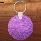 Lila Paarse Fur Sleutelhanger (Achterkant)