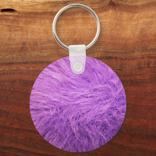 Lila Paarse Fur Sleutelhanger (Achterkant)