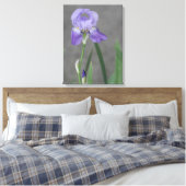 Lila Paarse gepantserde iris Canvas Afdruk (Insitu (Slaapkamer))