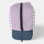 Lila Paarse Gingham Monogram Toilettasje (Rechts)