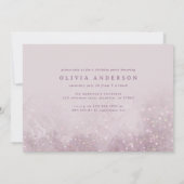 Lila paarse glitter elegant foto verjaardagsbrunch (Achterkant)