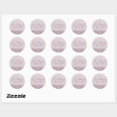 Lila paarse glitter elegant verjaardag brunch chic ronde sticker (Vel)