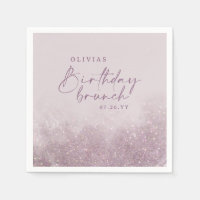 Lila paarse glitter elegant verjaardag brunch chic