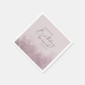 Lila paarse glitter elegant verjaardag brunch chic servet (Hoek)