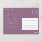 Lila paarse glitter elegante verjaardagsfeestje be briefkaart (Achterkant)