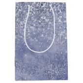 Lila Paarse glitter Glitz glans Medium Cadeauzakje (Voorkant)