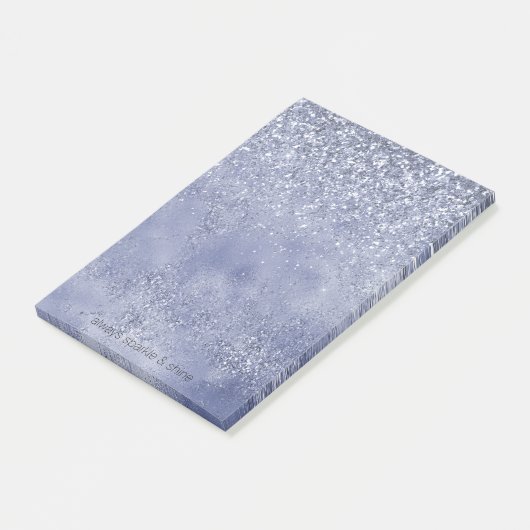 Lila Paarse glitter Glitz glans Post-it® Notes (Schuin)