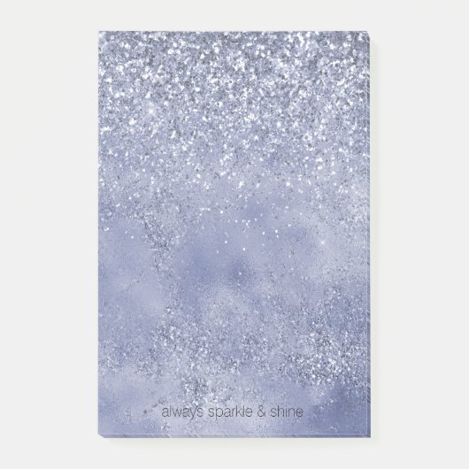 Lila Paarse glitter Glitz glans Post-it® Notes (Voorkant)