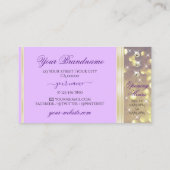  Lila Paarse Glitter Stars Diamonds Visitekaartje (Achterkant)