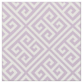 Lila Paarse Grieks sleutelpatroon Stof (Close Up)