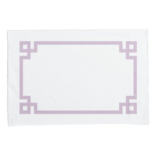 Lila Paarse griekse sleutel grens standaard Kussensloop (Voorkant-Rechts)