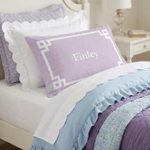 Lila Paarse Griekse Sleutel Monogram Standaard